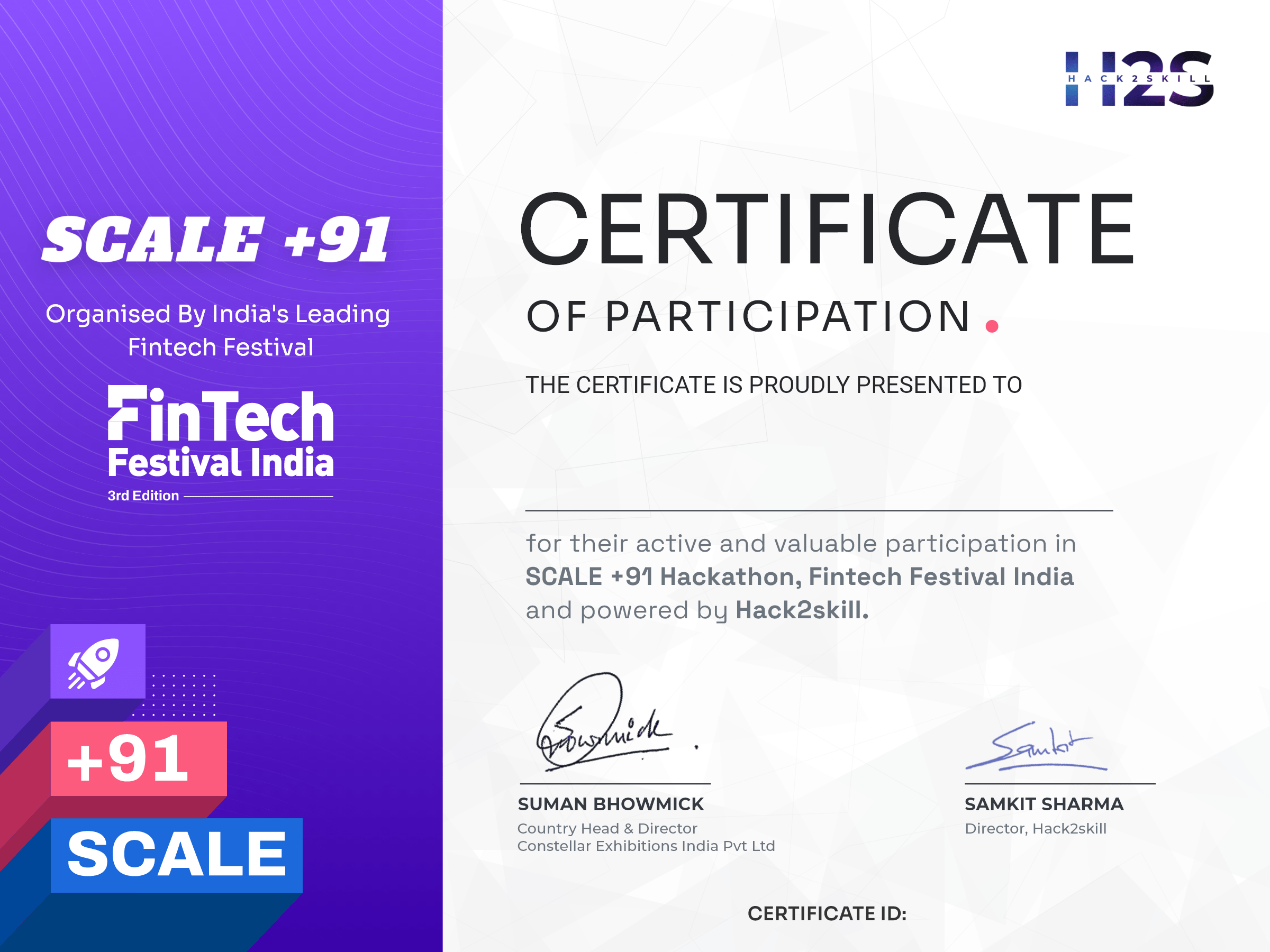 Certificate
